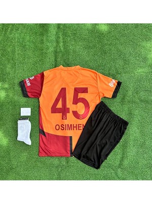 Gâlatâsarâ.y 2024/25 Yeni Sezon Vîctor-Osîmhen Parçalı Iç Saha Çocuk Forması 5'li Set +Maske