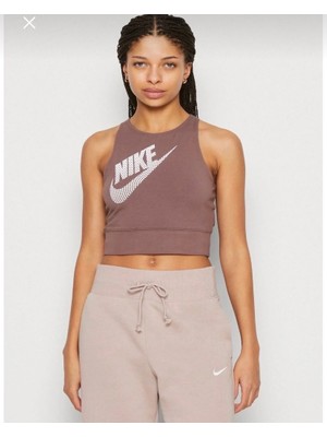 Nike Sportswear Gel-Dance Kahverengi Cropped Kadın Atlet DZ4607-291
