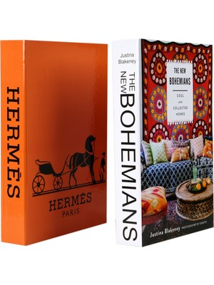 2'li Hermes/bohems Dekoratif Kitap Kutu