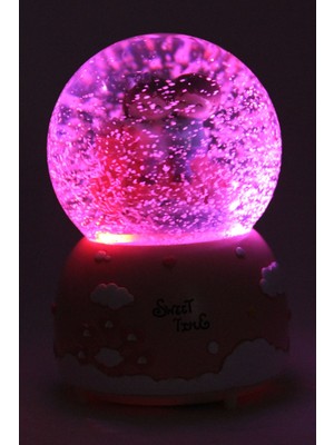 PremiumPort Sevgiliye Özel Otomatik Püskürtmeli Müzikli ve Işıklı Kar Küresi