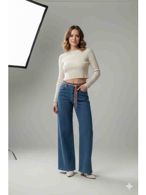 Hackerwoman Bol Paça Ipli Kadın Jean