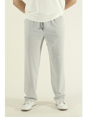 Eydamoon Erkek Gri Oversize Bol Paça Eşofman Altı Tüm Sezonlar İçin Sürdürülebilir Kumaş