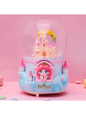 PremiumPort Işıklı ve Müzikli Büyük Boy Kar Küresi, Prenses ve Şato Temasıyla Büyüleyici