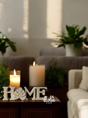 Ecolia Store Yaprak Detaylı Home Yazısı