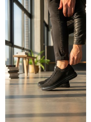 Enoch Hakiki Deri Günlük Bağcıklı Erkek Sneaker Comfort Taban