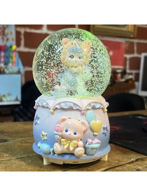 PremiumPort Deniz Kızı Temalı Büyük Boy Müzikli Işıklı Kar Küresi, Mavi