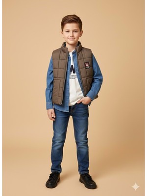 Gültekin Bebe Yavrucak Mevsimlik Yelekli 4 Lü Takım 5-8 YAŞ-2809793 - Kahverengi