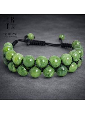 Taş Rüyası Kanada Yeşim Taşı Örme Bileklik