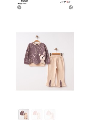 Mini Moda House Tavşanlı Ispanyol Paça Kız Takım