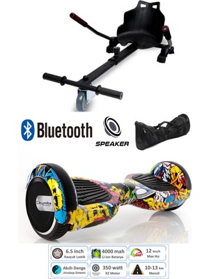 Citymate Elektrikli Kaykay Scooter Hoverboard Akıllı Dengeli + Hover Kart + Çanta Full Paket