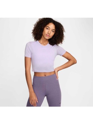 Nike Sportswear Essential Crop Lila Kadın T-Shirt FB2873-511