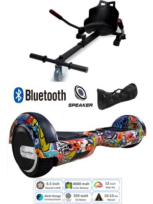 Citymate Elektrikli Kaykay Scooter Hoverboard Akıllı Dengeli + Hover Kart + Çanta Full Paket