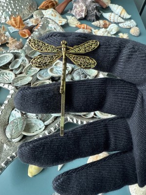 PremiumPort Altın Renkli Yusufçuk Şekilli Tel Saç Tokası, Şıklık ve Zarafet Için Ideal