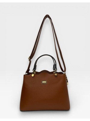 Rky Serenity Sanmorris Kadın 2 Bölmeli Dalga Detaylı Ayarlanabilir Askılı Şık El ve Omuz Çantası