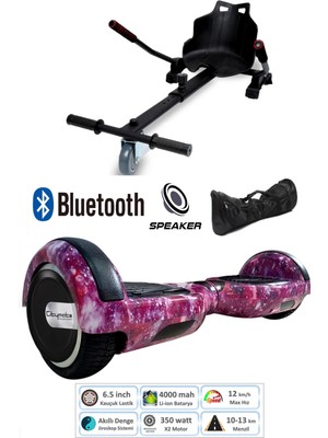 Citymate Elektrikli Kaykay Scooter Hoverboard Akıllı Dengeli + Hover Kart + Çanta Full Paket