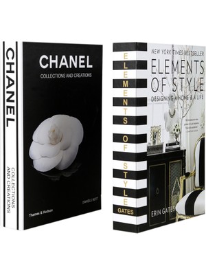 2'li Elements/gül Dekoratif Kitap Kutu