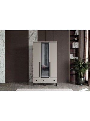 Doressa Arona 3 Kapılı Camlı Gardırop