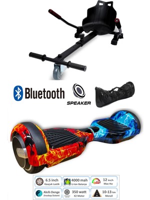 Citymate Elektrikli Kaykay Scooter Hoverboard Akıllı Dengeli + Hover Kart + Çanta Full Paket