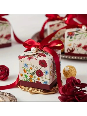 PremiumPort Şeker Lokum Kutusu 10’lu, Şık ve Zarif Hediye Paketi Seti