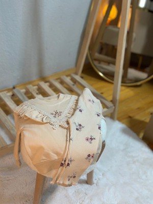 Mini Moda House Çiçek Nakışlı Brodeli ve Fırfırlı 2’li Takım