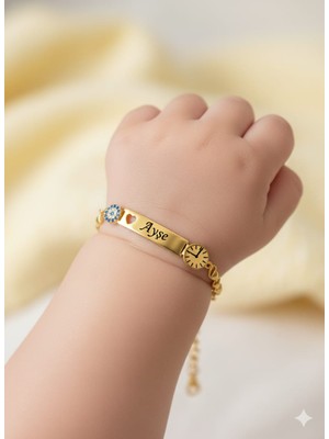 Papatya Silver 925 Ayar Kişiye Özel Doğum Saati Kız Erkek Bebek Künye Çocuk Künyesi