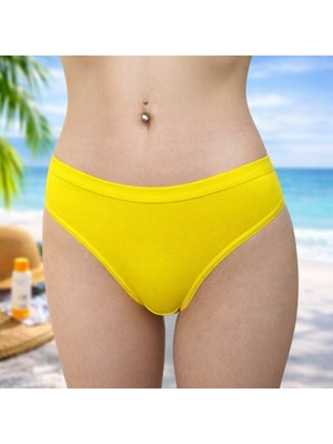 HK Underwear Kadın Külot 6 Lı Paket Sarı-Yeşil