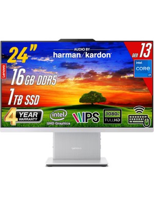 Lenovo Ideacentre 24IRH9 Intel Core I7-13620H 16GB 1tb 23.8 Fhd Freedos Beyaz All In One Bilgisayar