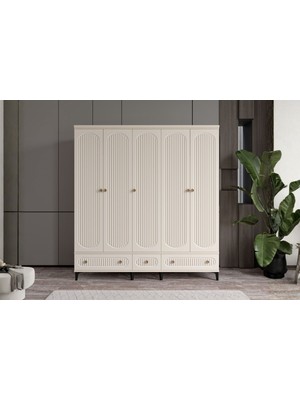 Doressa Cast Moon 5 Kapılı Gardırop