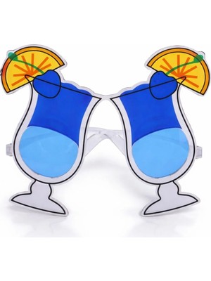 Alfa Life Marketing Mavi Kokteyl Bardak Parti Gözlüğü