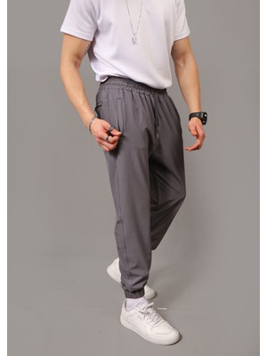 Eydamoon Erkek Füme Baggy Tarz Paraşüt Kumaş Paça Lastikli Eşofman Altı