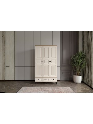 Doressa Merz Walnut 3 Kapılı Gardırop