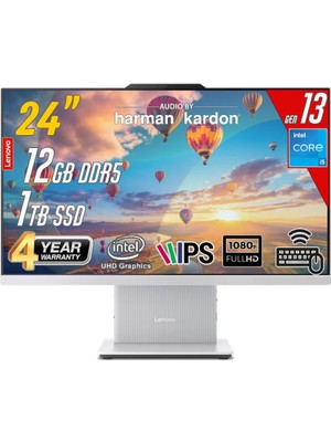 Lenovo Ideacentre 24IRH9 Intel Core I5-13420H 12GB 1tb 23.8 Fhd Freedos Beyaz All In One Bilgisayar