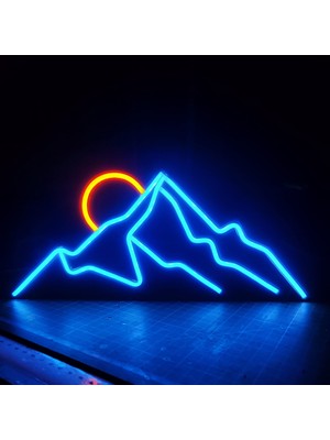 Vetralux Dağ & Güneş Neon LED 3D Baskı