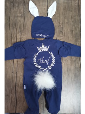 Minik Adımlar  Isme Özel Nakışlı Tavşan Tulum