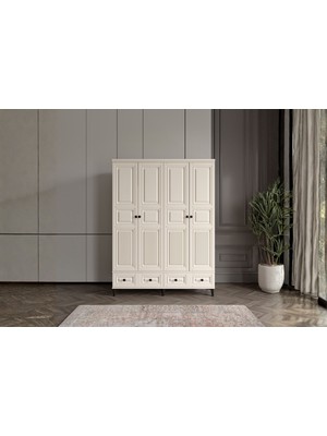 Doressa Merz Moon 4 Kapılı Gardırop