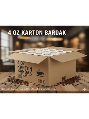 Bencup 4 Oz (100 Ml) Karton Bardak, 2000 Adet, Ekonomik Koli, Espresso - Türk Kahvesi, Mini Boy, Kokusuz, Sızdırmaz