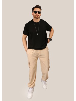 Eydamoon #yokgibi Baggy Kesim Kargo Cepli Paça Klipsli Kompak Spor Eşofman Altı