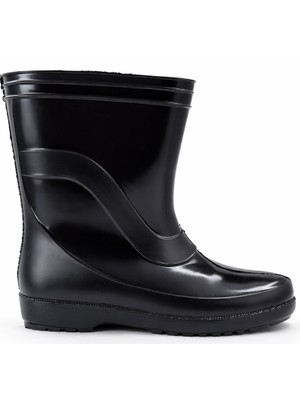 Fafatara Unisex Siyah Su Geçirmez Bahçe ve Yağmur Çizmesi – Kaymaz Tabanlı Günlük Kullanım