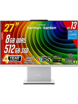 Lenovo Ideacentre 27IRH9 Intel Core I5-13420H 8gb 512GB 27 Fhd Freedos Beyaz All In One Bilgisayar