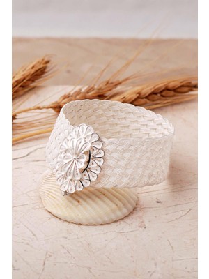 Sümer Telkari Sepet Örgü Hasır Telkari Işlemeli 925 Ayar Gümüş Bilezik 4855