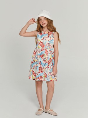 Lc Waikiki Yeni Sezon Bisiklet Yaka Kız Çocuk Elbise