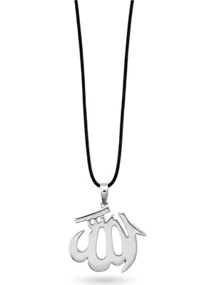 Oya Silver Allah Yazılı Gümüş Kolye 3.5X3CM [OYSY150]