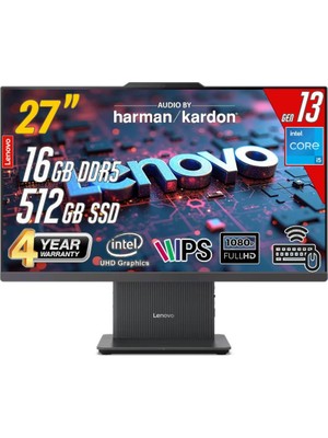Lenovo Ideacentre 27IRH9 Intel Core I5-13420H 16GB 512GB 27 Fhd Freedos Siyah All In One Bilgisayar