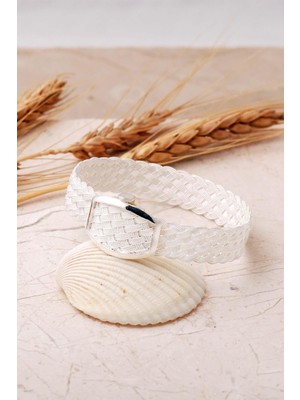 Sümer Telkari Sepet Örgü Hasır 925 Ayar Gümüş Bilezik 4853