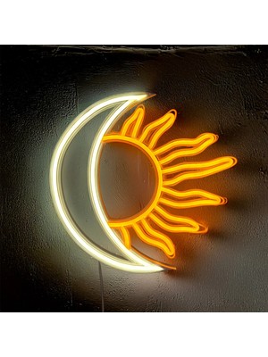 Vetralux Ay ve Güneş Neon LED 3D Baskı