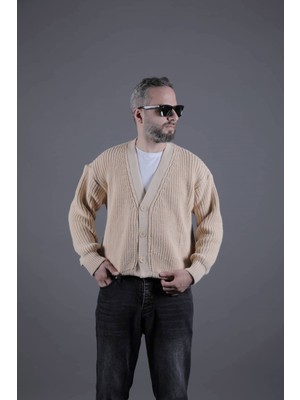 Ohepmoda Dokulu Oversize Erkek Kalın Hırka