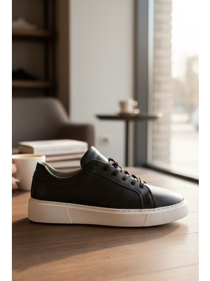 Enoch Hakiki Deri Minimalist Günlük Erkek Sneaker Comfort Taban