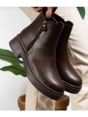 Pln Shoes Kadın Bot Soğuğa Dayanıklı Kaymaz Kauçuk Taban  Kışlık Bot