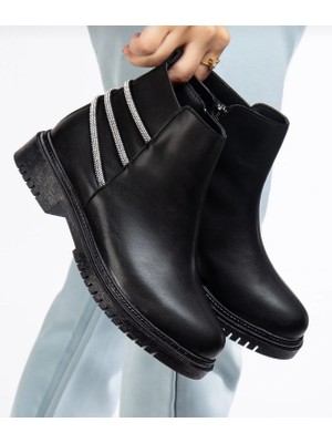 Pln Shoes Kadın Bot Soğuğa Dayanıklı Kaymaz Kauçuk Taban  Kışlık Bot