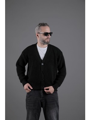 Ohepmoda Dokulu Oversize Erkek Kalın Hırka